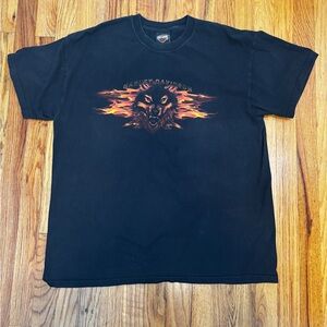 Y2k Harley-Davidson Flaming Wolf Tee Vintage 2003 Graphic tee XL